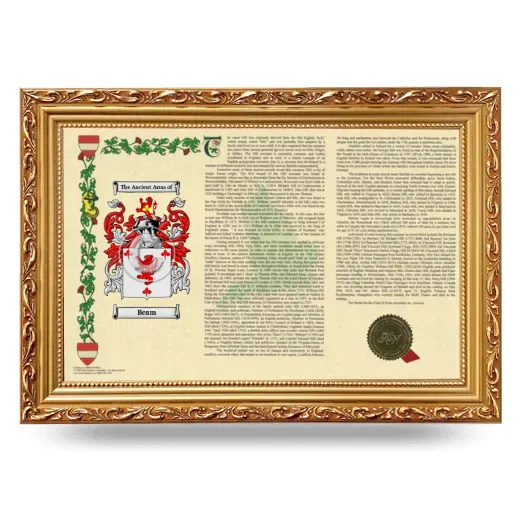 Beam Armorial Landscape Framed - Gold