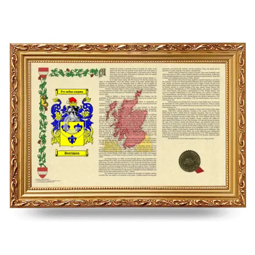 Beatman Armorial Landscape Framed - Gold