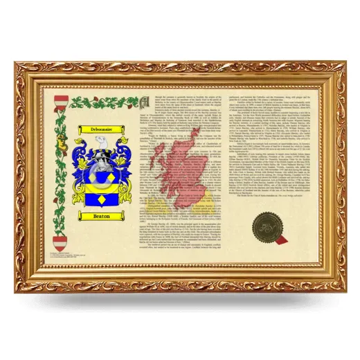 Beaton Armorial Landscape Framed - Gold