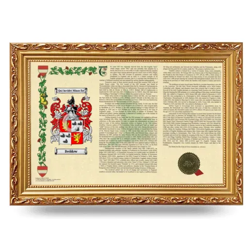 Beddow Armorial Landscape Framed - Gold