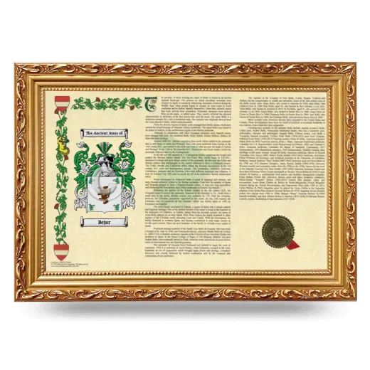 Bejar Armorial Landscape Framed - Gold