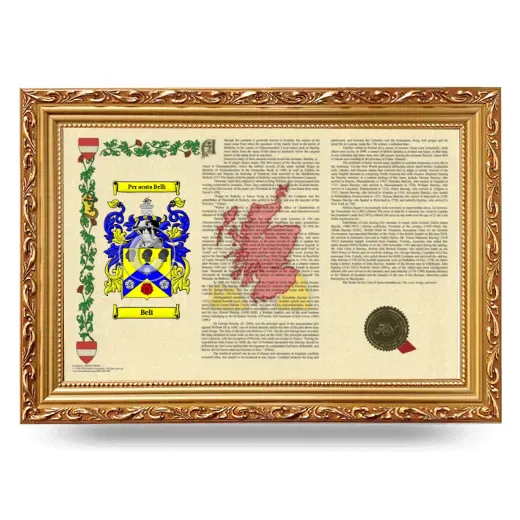 Beli Armorial Landscape Framed - Gold