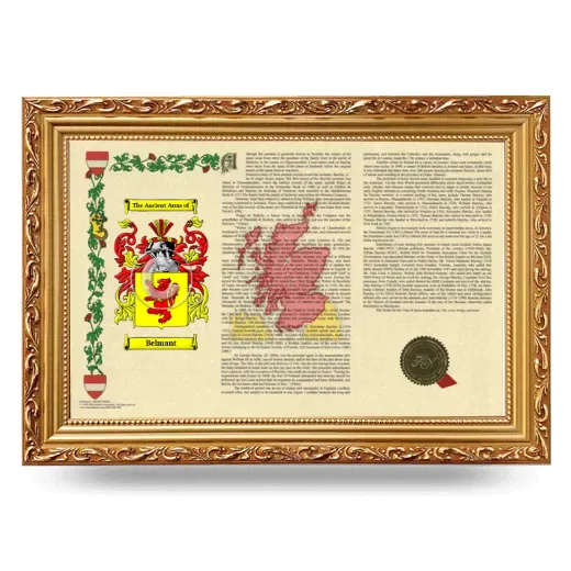 Belmant Armorial Landscape Framed - Gold