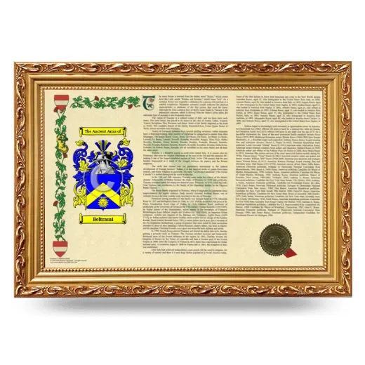 Beltrami Armorial Landscape Framed - Gold