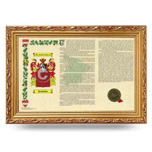 Bermudez Armorial Landscape Framed - Gold