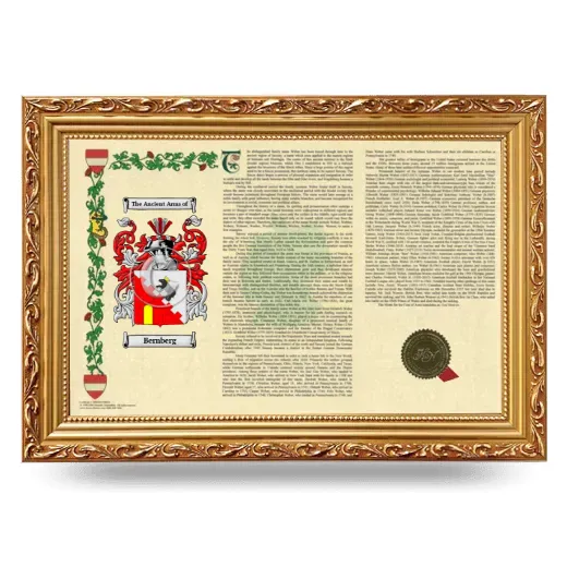 Bernberg Armorial Landscape Framed - Gold