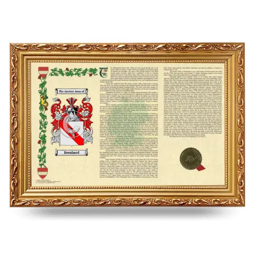Bernhard Armorial Landscape Framed - Gold
