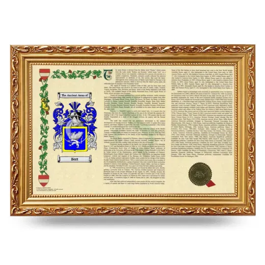 Bert Armorial Landscape Framed - Gold