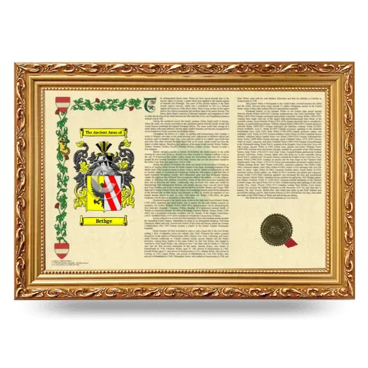 Bethge Armorial Landscape Framed - Gold