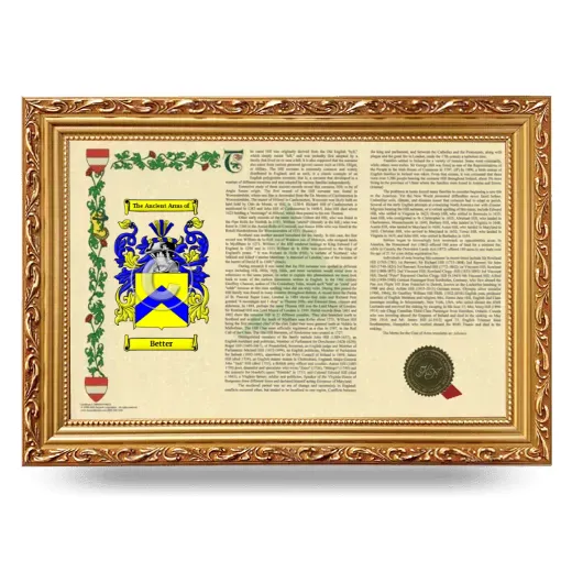 Better Armorial Landscape Framed - Gold