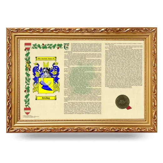 Beuling Armorial Landscape Framed - Gold