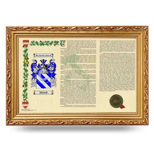 Biancoli Armorial Landscape Framed - Gold