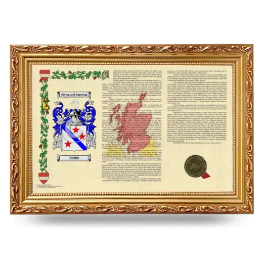 Bickir Armorial Landscape Framed - Gold