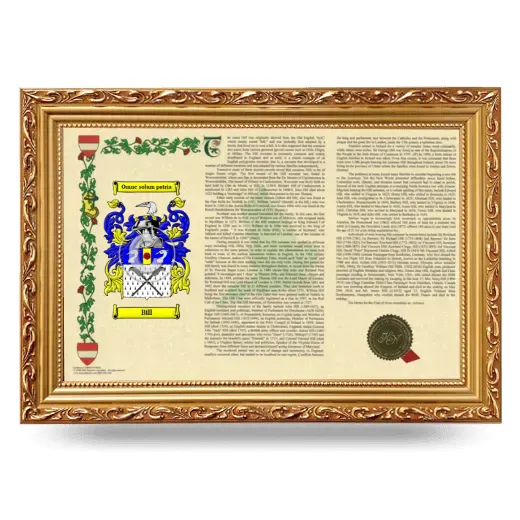 Bill Armorial Landscape Framed - Gold