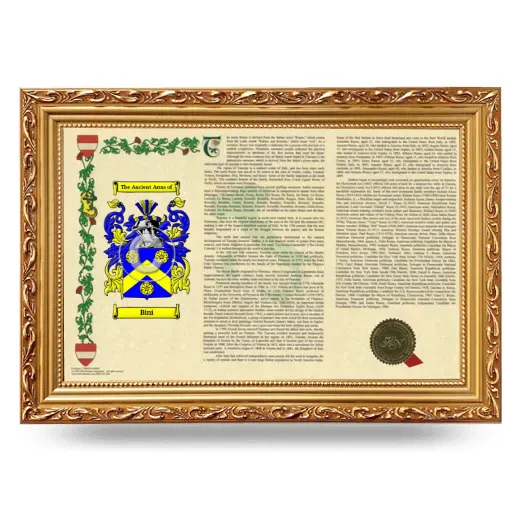 Bini Armorial Landscape Framed - Gold
