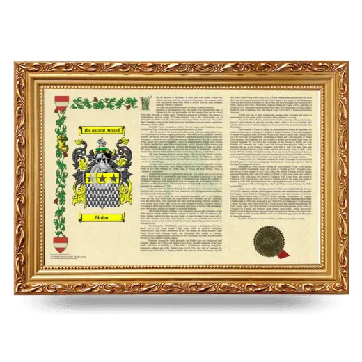 Binion Armorial Landscape Framed - Gold