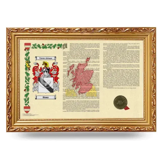 Binny Armorial Landscape Framed - Gold