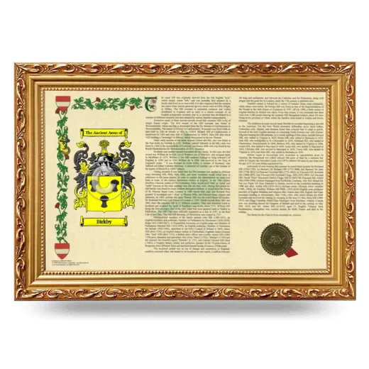 Birkby Armorial Landscape Framed - Gold