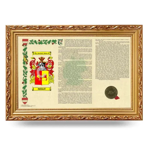Birkhoff Armorial Landscape Framed - Gold