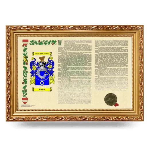 Bivins Armorial Landscape Framed - Gold