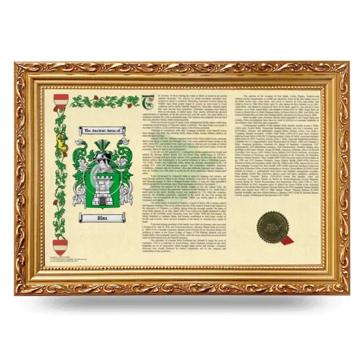 Blas Armorial Landscape Framed - Gold