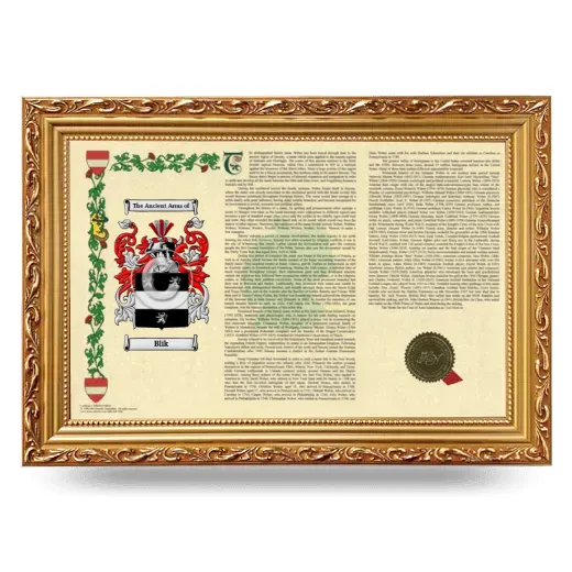 Blik Armorial Landscape Framed - Gold