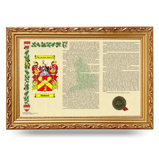 Blinkard Armorial Landscape Framed - Gold