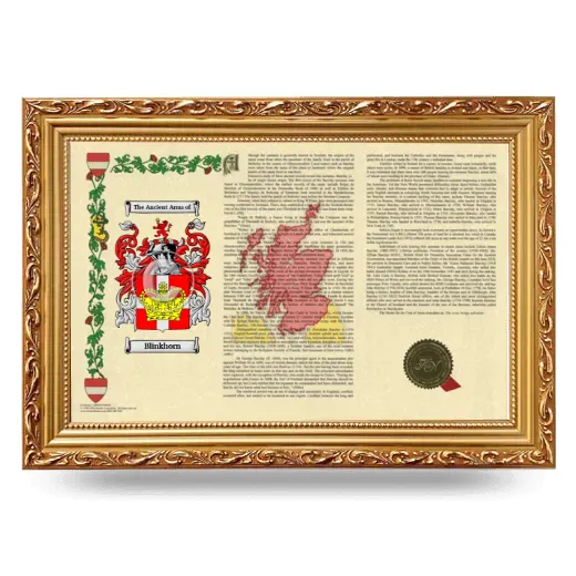 Blinkhorn Armorial Landscape Framed - Gold