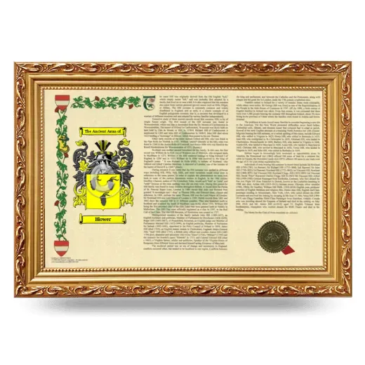 Blower Armorial Landscape Framed - Gold