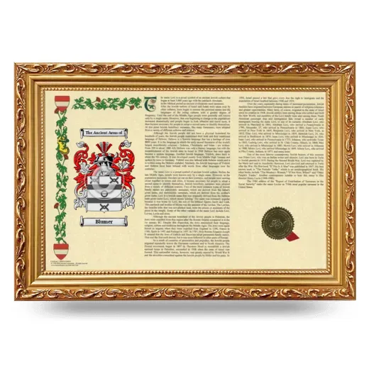 Blumer Armorial Landscape Framed - Gold