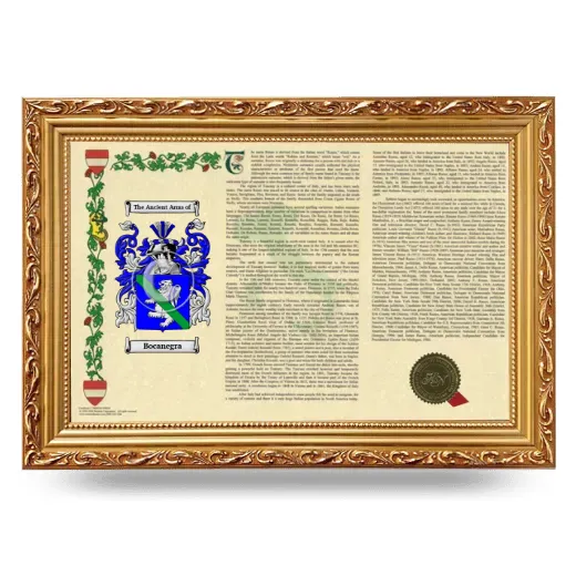 Bocanegra Armorial Landscape Framed - Gold