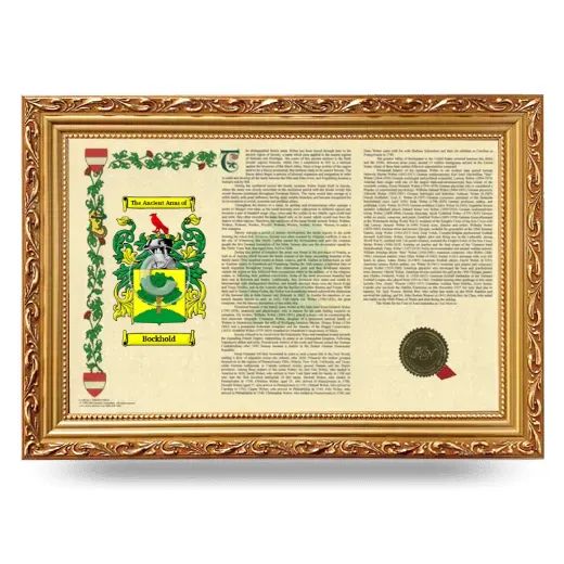 Bockhold Armorial Landscape Framed - Gold