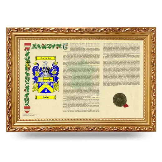 Bodat Armorial Landscape Framed - Gold