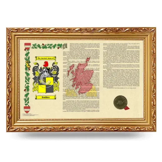Boddan Armorial Landscape Framed - Gold