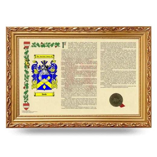 Bode Armorial Landscape Framed - Gold