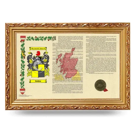 Bodem Armorial Landscape Framed - Gold