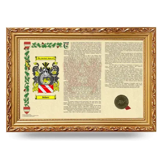 Bohrer Armorial Landscape Framed - Gold