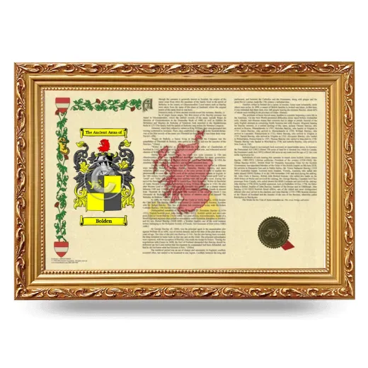 Bolden Armorial Landscape Framed - Gold