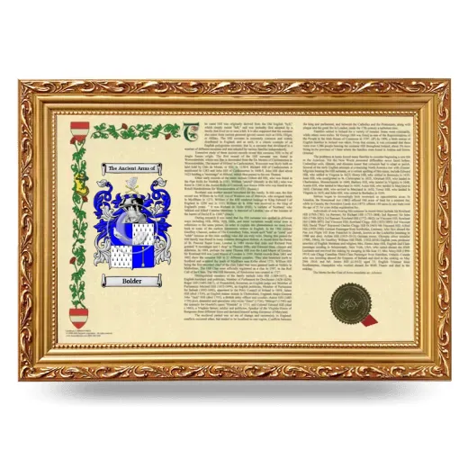 Bolder Armorial Landscape Framed - Gold