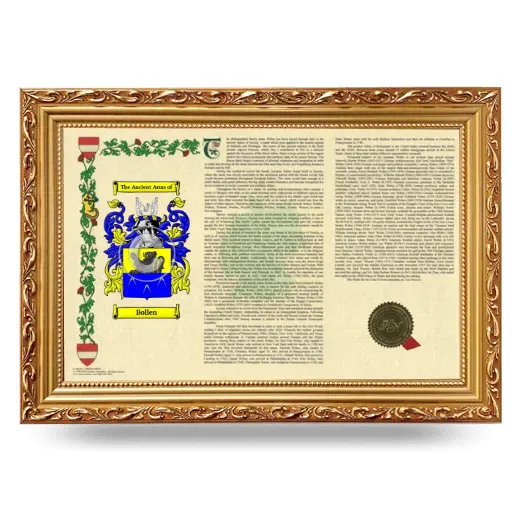 Bollen Armorial Landscape Framed - Gold
