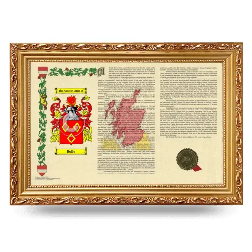 Bolly Armorial Landscape Framed - Gold