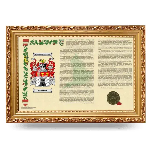 Bonafont Armorial Landscape Framed - Gold