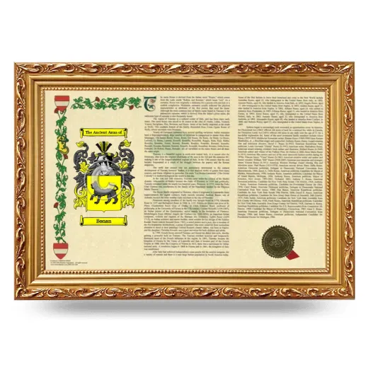 Bonan Armorial Landscape Framed - Gold
