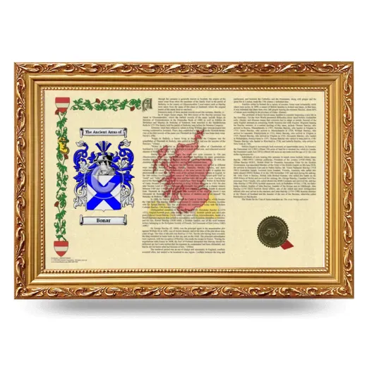 Bonar Armorial Landscape Framed - Gold