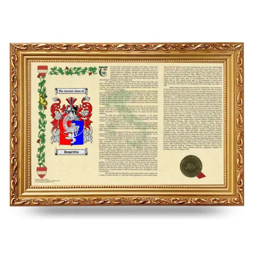 Bonavita Armorial Landscape Framed - Gold