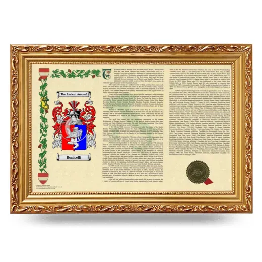 Bonicelli Armorial Landscape Framed - Gold