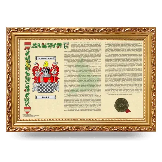 Bonick Armorial Landscape Framed - Gold