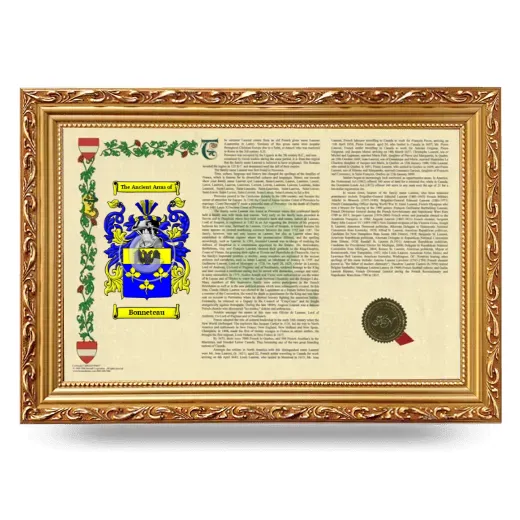 Bonneteau Armorial Landscape Framed - Gold