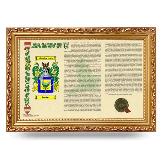 Booker Armorial Landscape Framed - Gold