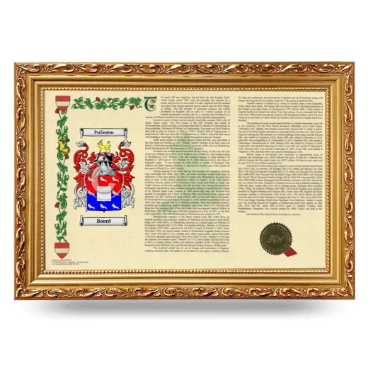 Boord Armorial Landscape Framed - Gold